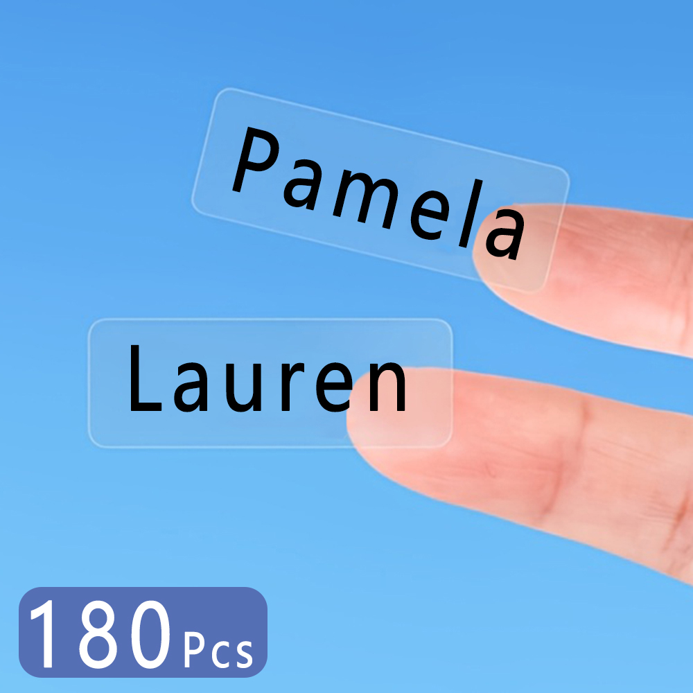 Blister Plaster Sport - 180Pcs Transparent Waterproof Name Stickers for